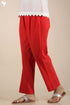 Bottom Wear Cotton Cambric Kilol Capri Pant In Red