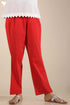 Bottom Wear Cotton Cambric Kilol Capri Pant In Red