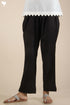 Cotton Cambric Kilol Capri Pant In Black