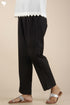 Cotton Cambric Kilol Capri Pant In Black