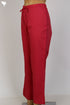 Cambric Cotton Pants In Cranberry Red