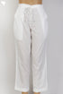 Cambric Cotton Pants With Lace Inserts
