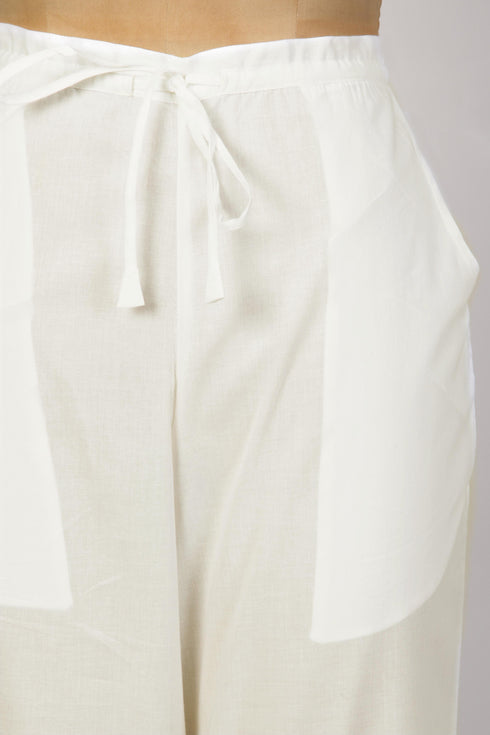 Cambric Cotton Pants With Elasticated Waistband