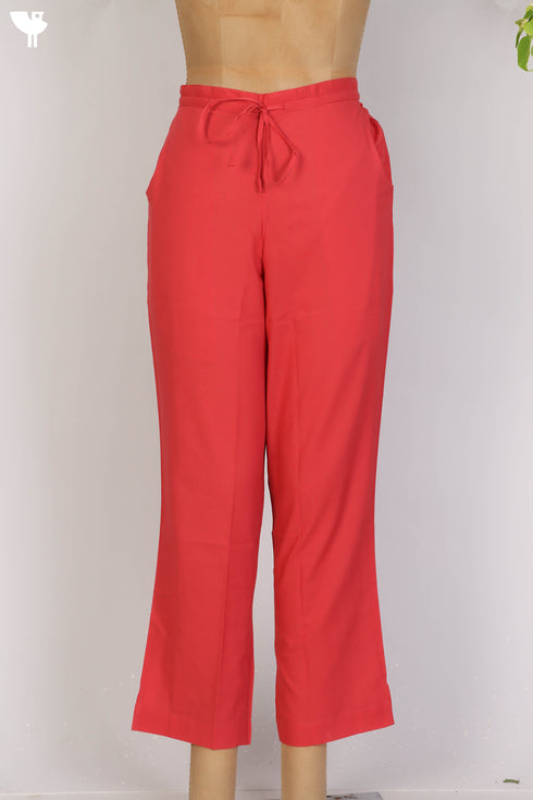 Cambric Cotton Pants With Elasticated Waistband