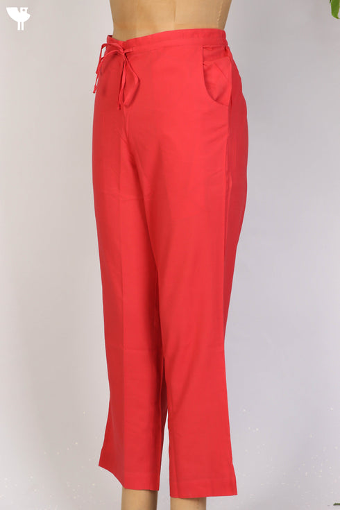 Cambric Cotton Pants With Elasticated Waistband