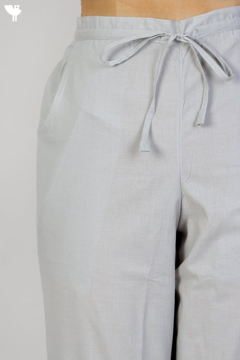 Cambric Cotton Pants With Elasticated Waistband