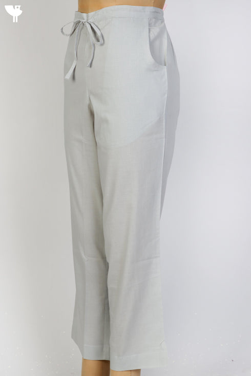Cambric Cotton Pants With Elasticated Waistband
