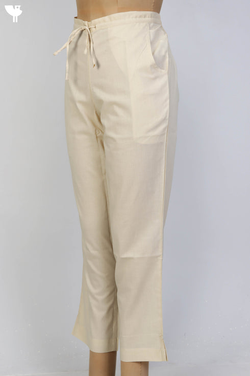 Cambric Cotton Pants With Elasticated Waistband