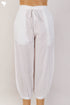 Cambric Cotton Cropped Pants With Elasticated Waistband