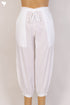 Cambric Cotton Cropped Pants With Elasticated Waistband