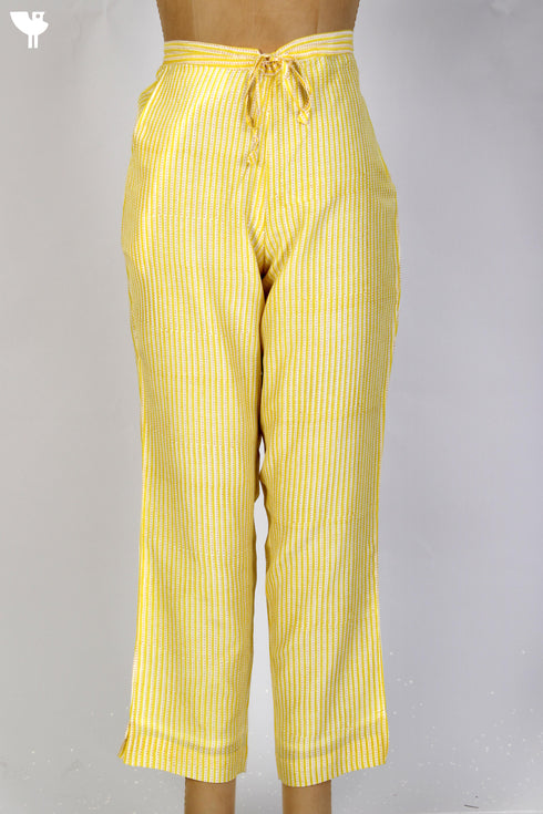 Modal Silk Lounge Pants With Graphic Block Print