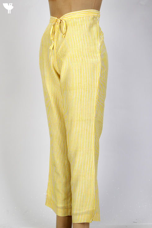 Modal Silk Lounge Pants With Graphic Block Print