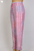 Modal Silk Pants In Striped Block Print
