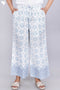 Cambric Cotton Wide Pants in Block Print