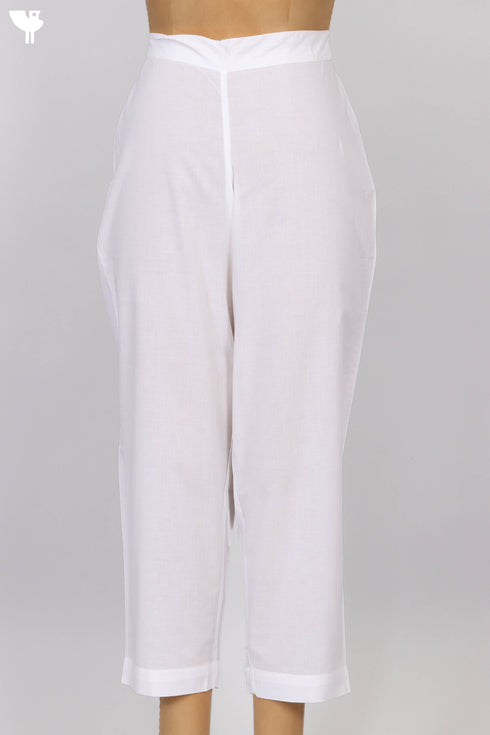 Cambric Cotton Pants With Elasticated Waistband