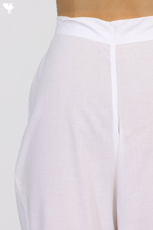Cambric Cotton Pants With Elasticated Waistband