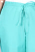 Cambric Cotton Pants In Turquoise Blue
