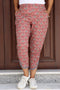Cambric Cotton Cropped Printed Pant