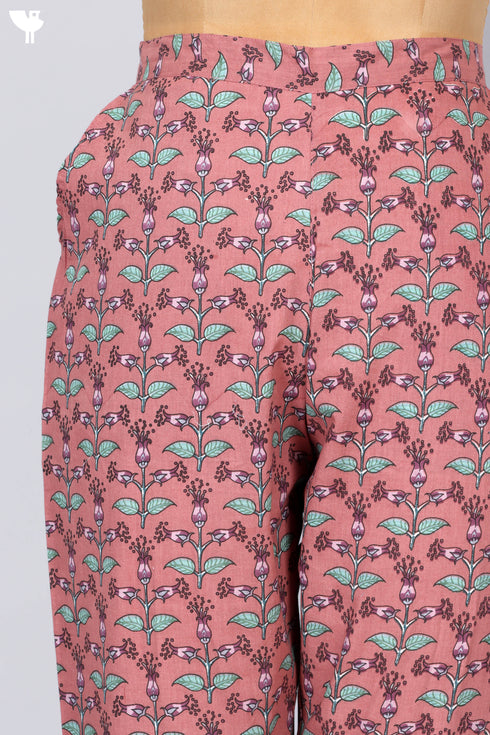 Cambric Cotton Cropped Printed Pant