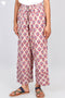 Cambric Cotton Block Printed Pants With Elasticated Waist Band