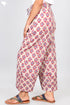 Cambric Cotton Block Printed Pants With Elasticated Waist Band