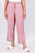 Cambric Cotton Block Printed Pants With Elasticated Waist Band