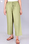 40’s Cotton Cropped Flare Pant in Pistachio Green
