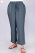 Khaadi Cotton Cropped Flare Pant in Slate Grey