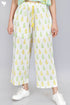 Cambric Cotton Palazzo Pants With Floral Block Print