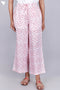 Cambric Cotton Palazzo Pants With Floral Block Print