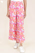 Cambric Cotton Palazzo Pants With Floral Block Print