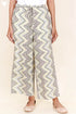 Cambric Cotton Palazzo Pants In Block Print