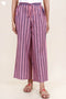 Cambric Cotton Palazzo Pants In Striped Block Print