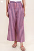Cambric Cotton Palazzo Pants In Striped Block Print