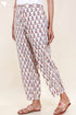 Cambric Cotton Harem Pants In Block Print