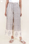 Cambric Cotton Palazzo Pants In Block Print