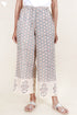 Cambric Cotton Palazzo Pants In Block Print