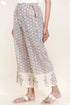 Cambric Cotton Palazzo Pants In Block Print