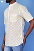 Slim Fit Cambric Cotton Men’s Half Sleeved Shirt In Graphic Print