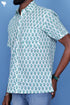 Regular Fit Cambric Cotton Men’s Half Sleeved Shirt In Floral Block Print