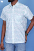 Regular Fit Cambric Cotton Men’s Half Sleeved Shirt In Graphic Block Print
