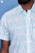 Regular Fit Cambric Cotton Men’s Half Sleeved Shirt In Graphic Block Print