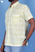 Regular Fit Cambric Cotton Men’s Half Sleeved Shirt In Graphic Block Print