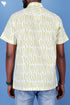 Regular Fit Cambric Cotton Men’s Half Sleeved Shirt In Graphic Block Print