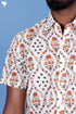 Regular Fit Cambric Cotton Men’s Half Sleeved Shirt In Block Print