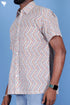 Regular Fit Cambric Cotton Men’s Half Sleeved Shirt In Floral Print