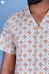 Blended Cotton Men’s Bush Shirt In Block Print