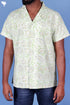 Blended Cotton Men’s Bush Shirt In Block Print