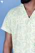 Blended Cotton Men’s Bush Shirt In Block Print