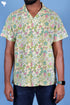 Blended Cotton Men’s Bush Shirt In Block Print